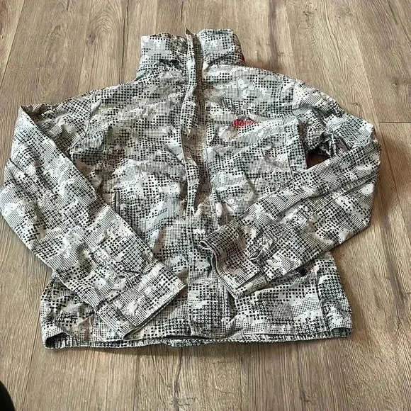 Bench Other - Bench Windbreaker  Hood-Hide-in-Jacket Geometric Design Gray Medium